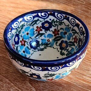 Polish Pottery Unikat small serving bowl 3.75" diameter